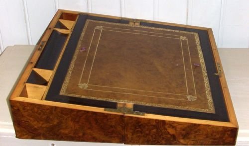 19th Century Burr Walnut Writing Box/slope